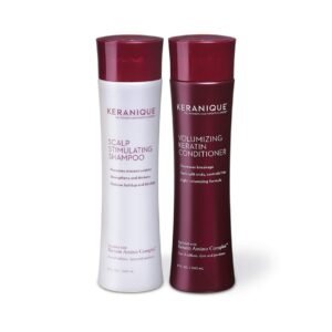 Keranique Shampoo and Conditioner Set for Hair Growth and Thinning Hair | Keratin Hair Treatment | Keratin Amino Complex, Free of Sulfates, Dyes and Parabens, 8 Fl Oz